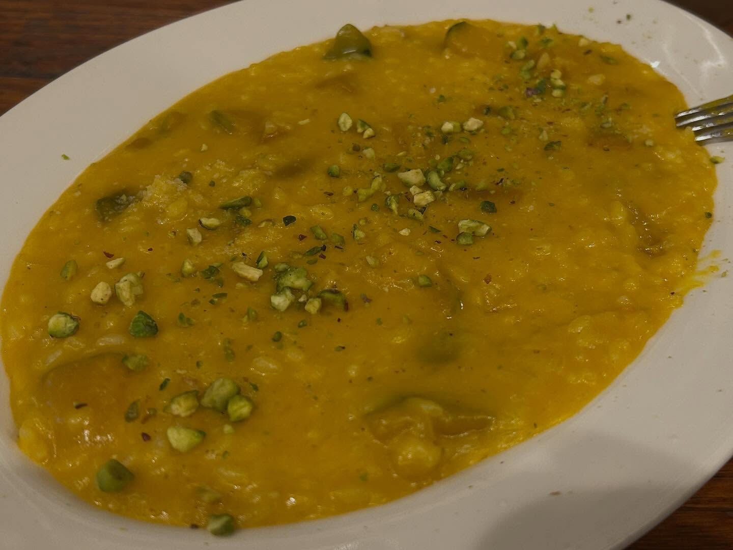 Risotto con zucca e pistacchio