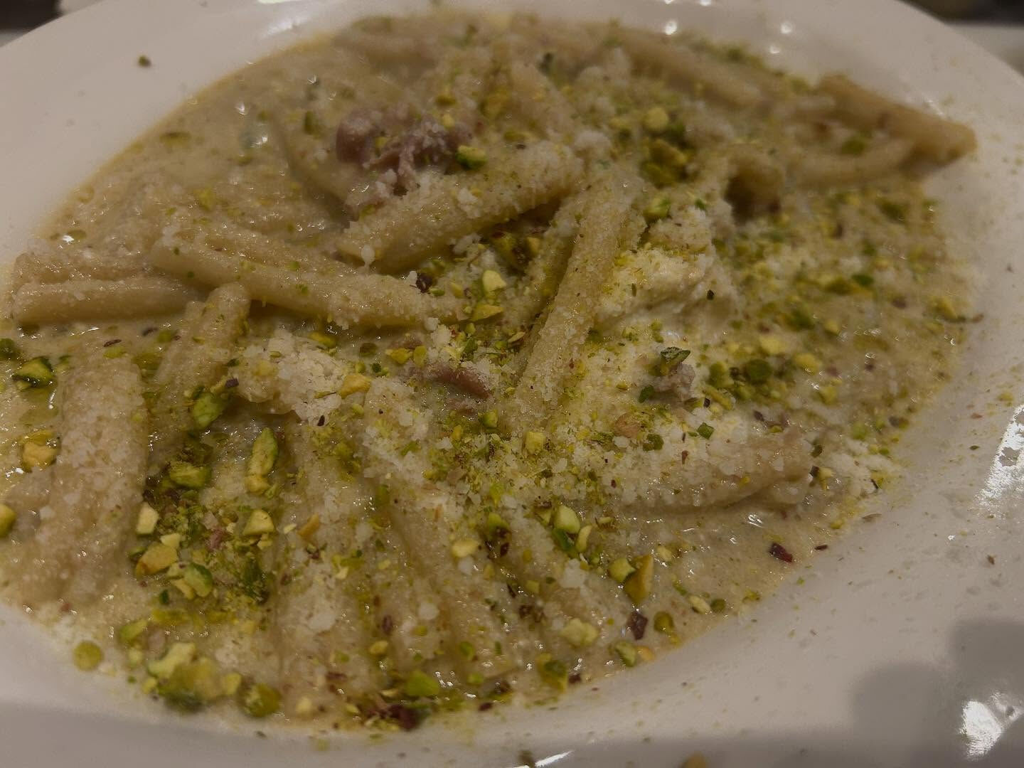 Casarecce al pistacchio di Bro