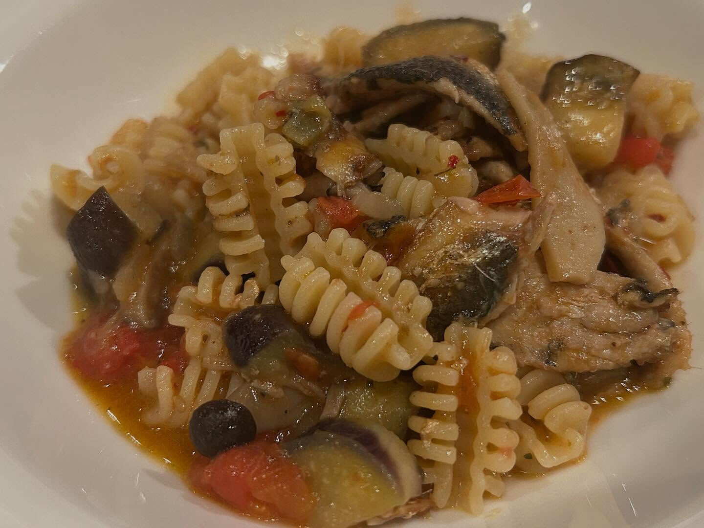 Radiatori con sardine, melanza