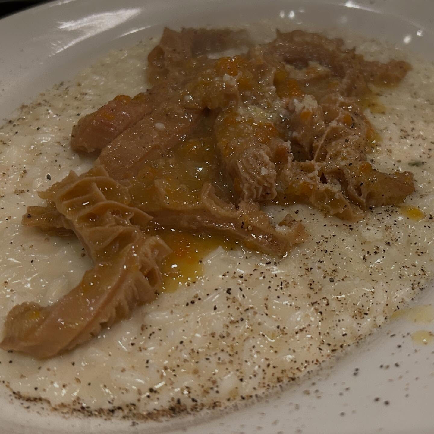 Trippa in umido con risotto al