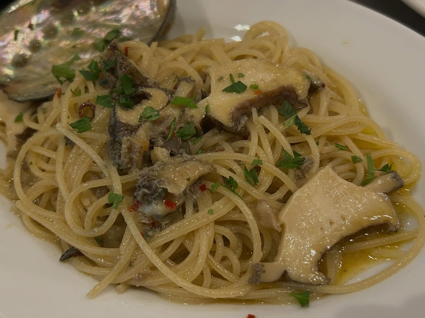 Spaghetti con abalone