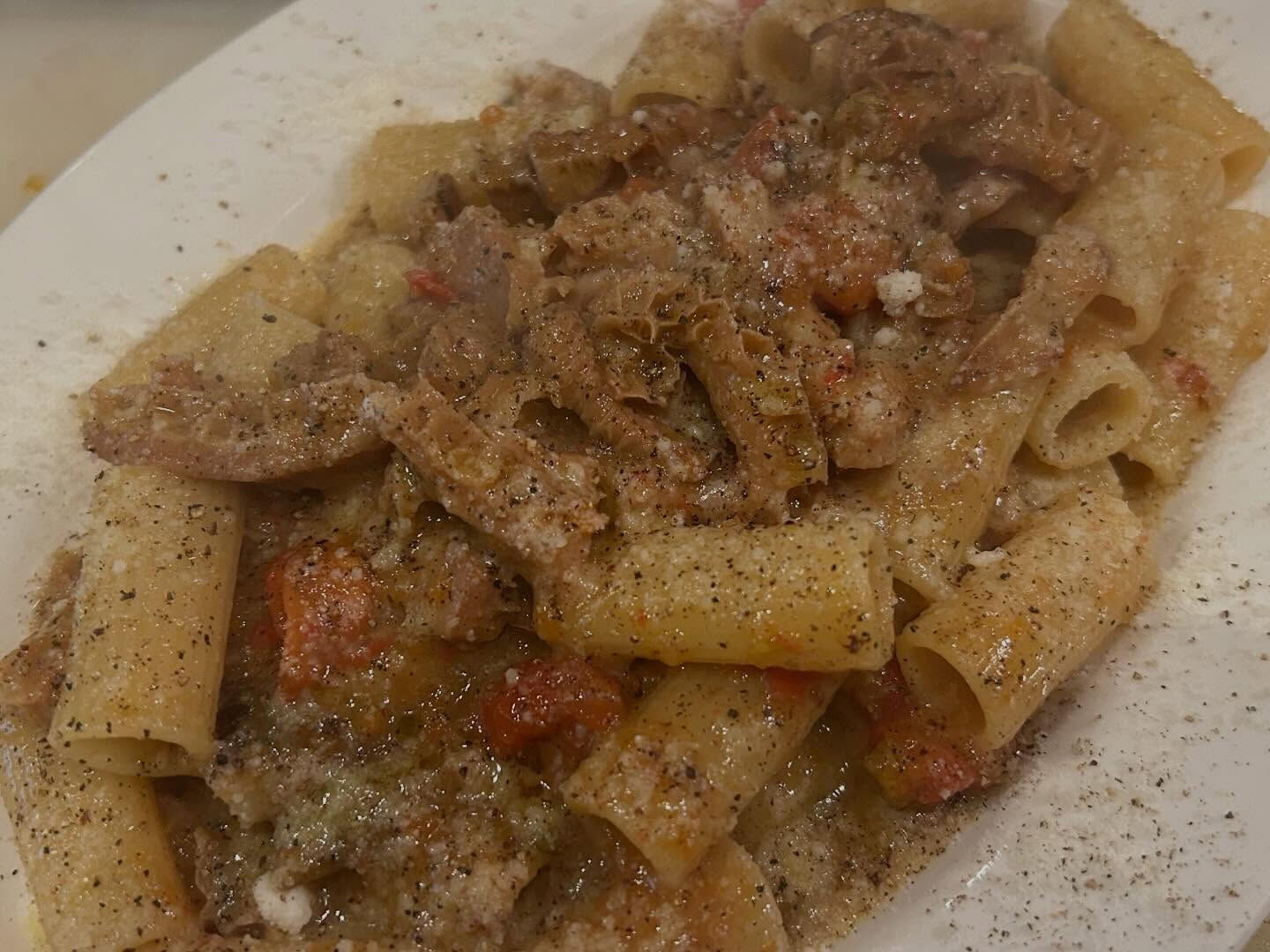 Rigatoni al sugo di trippa