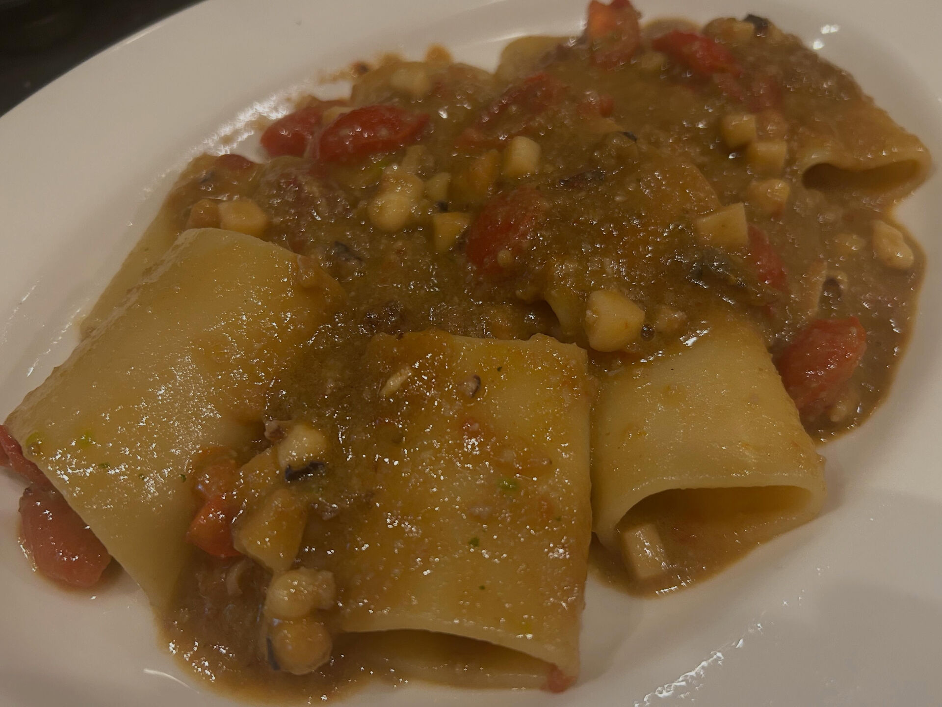 Paccheri al fegatina di seppia