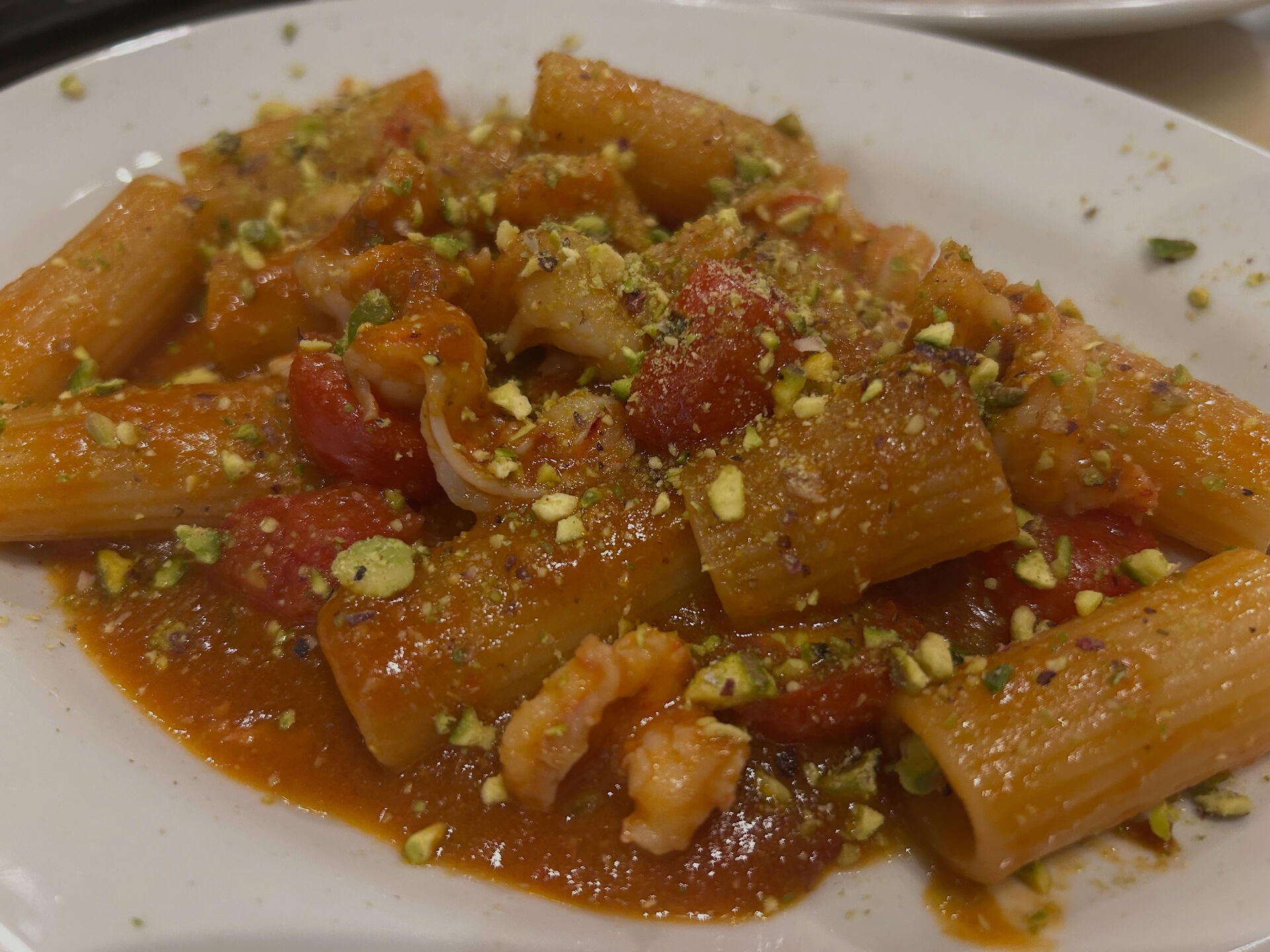 Rigatoni con gamberi rossi e p